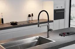 Змішувач для кухні сенсорний на дві води графітовий Nett AG-43 Графіт - мініатюра 3