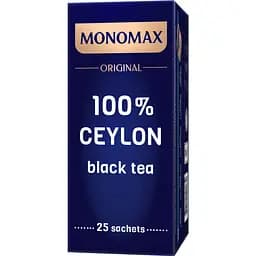 Набір пакетованого чорного чаю Monomax Original 100% Цейлон 150 г (75 шт. по 2 г) - мініатюра 3