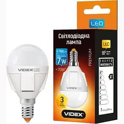 Светодиодная лампа Videx Premium G45 7W E14 4100K (VL-G45-07144)