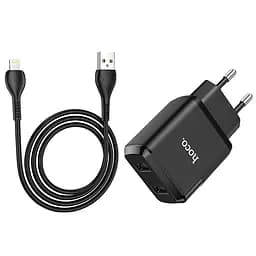 Адаптер HOCO Lightning cable Speedy dual port charger set N7 |2USB, 2.1A| (Safety Certified)