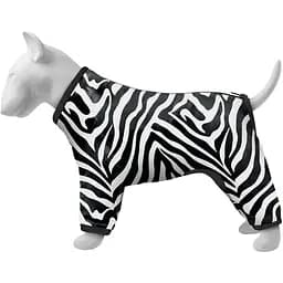 Ветровка для собак Collar Waudog Clothes, рисунок "Зебра", S40, В 56-59 см, С 37-40 см