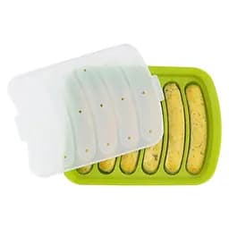 Форма для запікання випічки силіконова домашніх хот-догів, сосисок, ковбасок, кебаба кебабниця, Kitchen Master Салатовий 85467