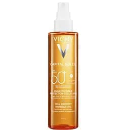 Сонцезахисна водостійка олійка Vichy Capital Soleil для шкіри обличчя, тіла та кінчиків волосся SPF 50+ 200 мл 
