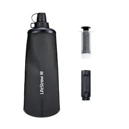 Пляшка-фільтр для води LifeStraw Peak Squeeze 1L Dark Grey (1033-LSW LSPSF1GRWW) - мініатюра 4