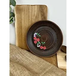 Тарілка керамічна (глиняна) Вишня 26 см 