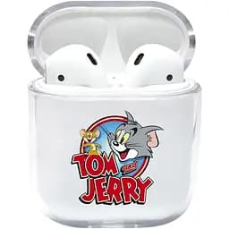 Прозорий силіконовий чохол Apple AirPods із малюнком - Tom and Jerry (KAP1204)