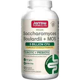 Пробіотики і пребіотики Jarrow Formulas Saccharomyces Boulardii + MOS 5 Billion, 90 вегакапсул