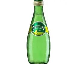 Perrier Lime, 330 мл, Пер'є, Вода мінеральна з лаймом, газована, скло