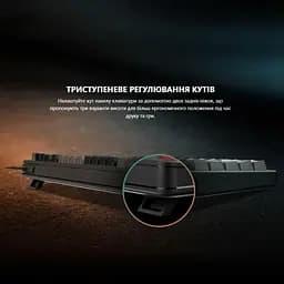 Клавіатура мембранна FORGE GK110 UA 98key, USB-A, EN/UKR/RU, LED, чорний MSI teh0013900 - мініатюра 6