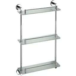 Полка Bemeta Omega стеклянная тройная с бортиком 104202132, Белый