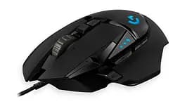Миша комп'ютерна дротова ігрова Logitech G502 HERO з підсвічуванням / 11 програмованих кнопок / DPI 25600 / Чорний (910-005474)