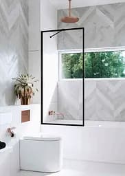 Шторка для ванны Radaway Modo New Black PNJ Frame 100 см стекло прозрачное 10006100-54-56