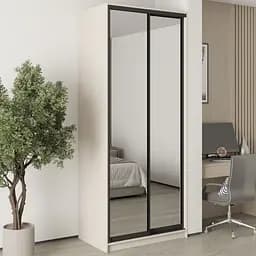 Шкаф-купе двухдверный MebelStar Стандарт BG 2 Зеркала 100x60x240 см Кашемир (MBS-10390)