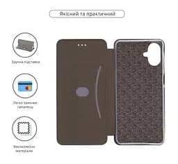 Чехол-книжка для Samsung Galaxy A07 4G (A075), G-Case, синий, кожаный чехол-книжка из экокожи (PU) и TPU, с магнитом, с подставкой и вместительным кардхолдером, противоударный, защита всего корпуса, ArmorStandart (ARM86781) - мініатюра 3