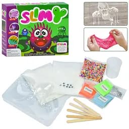 Детский набор творчества "Сделай лизуна" MK 5517 формочка, стакан, палочки, пенопластовые шарики