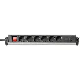 Блок розеток Digitus Office, 6xSchuko 16A, 3xUSB 2A, вимикач, 1.5 м, вилка Schuko - мініатюра 2