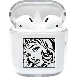 Прозорий силіконовий чохол Apple AirPods із малюнком - Retro (KAP1155)