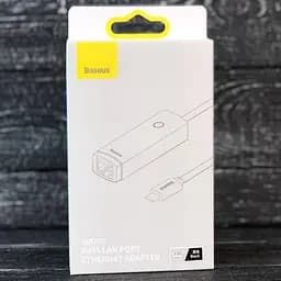 Адаптер - зовнішня мережева карта Baseus Lite Series Type-C to RJ45 LAN Port (100Mbps) WKQX000202 білий - мініатюра 3