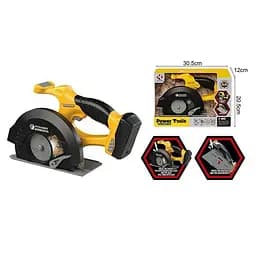 Пила циркулярная игрушечная T 008, подсветка, на батарейках, в коробке (6981815401616)