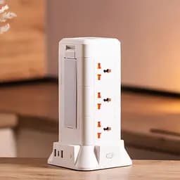 Мережевий фільтр-подовжувач TOWER 9 розеток LED-лампа 3USB + 1PD 4,8 метра Yiwu HP-5-7MF - мініатюра 22