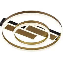 Світильник стельовий Miorro LED Isola з пультом ДУ та APP 80W 500х500х100 мм золото (51-313-015)