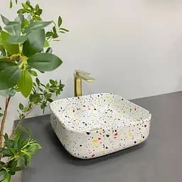 Умивальник VBI Alghero S terazzo glossy накладний VBI-013302, Цветной