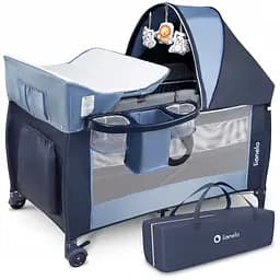 Ліжечко-манеж Lionelo Sven Blue Navy