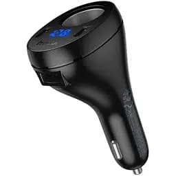 Автомобильное зарядное устройство Hoco Z61 Correct three-port cigarette lighter car charger Черный