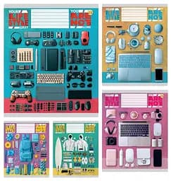 Тетради ученические 60 листов клетка Тверда Стиль, 10 шт. в упаковке