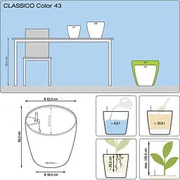 Вазон Lechuza Classico Color 43 43х40 см сірий (13244) - мініатюра 3