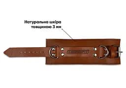 Манжета EasyFit F10 для тяги на тренажері (шкіра) коричнева (EF-LGSTR-F10-BR) - мініатюра 2