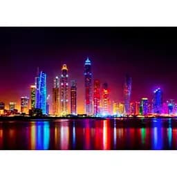 Набір для творчості Алмазна мозаїка повна викладка на підрамніку Вогні нічного міста 40 * 50 см