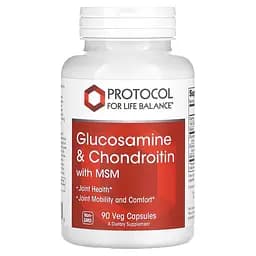 Препарат для суглобів і зв'язок Protocol for Life Balance Glucosamine & Chondroitin with MSM 90 капсул