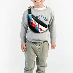 Сумка-бананка детская Тачки Молния Маквин с принтом ,32х15см,сумка для мальчика  через плечо (00150)