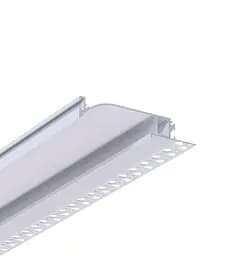 LED профіль прихований плінтус під шпаклівку з розсіювачем PC, 3м KLOODI KLP6518TR 3