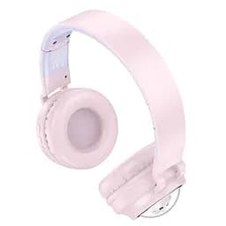 Бездротові навушники Hoco W50 Cute fun BT headphones, BT5.3, AUX, TF, 400mAh, 12h, pink - мініатюра 2