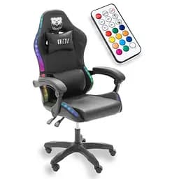 Геймерське крісло Grizzly з RGB LED підсвіткою 12 режимів чорне - мініатюра 3