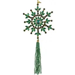 Декоративна прикраса Elendekor 15 см, підвіска 18 см зелена (877-076)