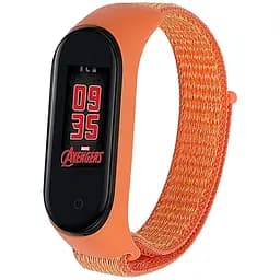 Ремінець Uwatch Replacement Nylon Strap for Mi Band 3/4/5 Orange