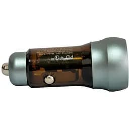 Адаптер в прикурювач автомобіля серий зарядка на 2 роз'єми USB і Type CARQW T-702 38W