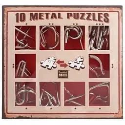 Набір головоломок Eureka 10 Metall 3D Puzzles red 10 головоломок 473358