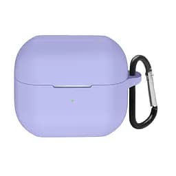 Силіконовий чохол для навушників Samsung Galaxy Buds 3/Buds 3 Pro/Buds 3 FE, Hang Case, фіолетовий, ультратонкий захисний кейс товщиною 2 мм, захист від подряпин, пилу та ударів, компактний, з карабіном для кріплення, ArmorStandart (ARM79985)