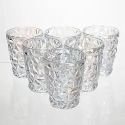 Набор стеклянных стаканов 6 штук 250 мл для сока лимонадов воды коктейлей стаканы стеклянные для напитков Yiwu HP-19-176