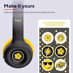 Навушники Trust On-ear Nouna Kids Wireless Mic чорні - мініатюра 7