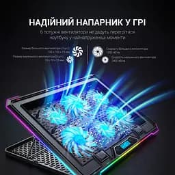 Охолоджувальна підставка для ноутбука GamePro Black (CP940) - мініатюра 11