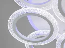 Стельова LED-люстра з димером та кольоровим підсвічуванням Diasha 2408/3+3WH LED 3color dimmer - мініатюра 2