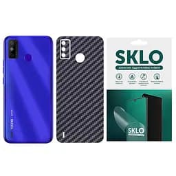 Захисна гідрогелева плівка SKLO Back (тил) Carbon для TECNO Camon 18 / 18P Чорний