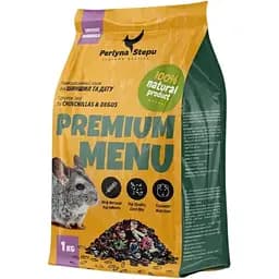 Корм для шиншил та дегу Perlyna Stepu Premium Menu зерносуміш 1 кг - мініатюра 2