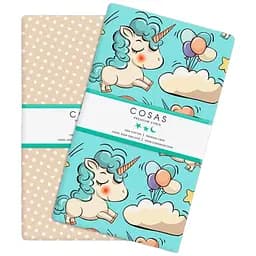Набір наволочок Cosas Mint unicorn CS1 40х60 см бежевий (SetPillow_UnicornMint_DotsBeige_40х60) - мініатюра 1