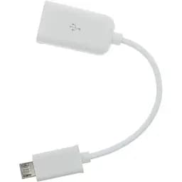 Кабель перехідник Toto OTG cable micro тато USB мама 0.16 m білий